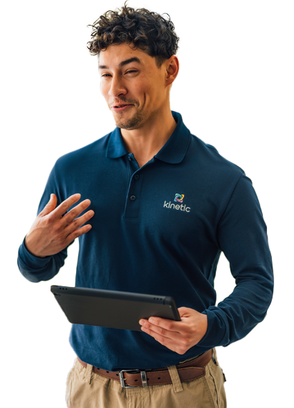kinetic-representative-with-tablet-wearing-kinetic-shirt